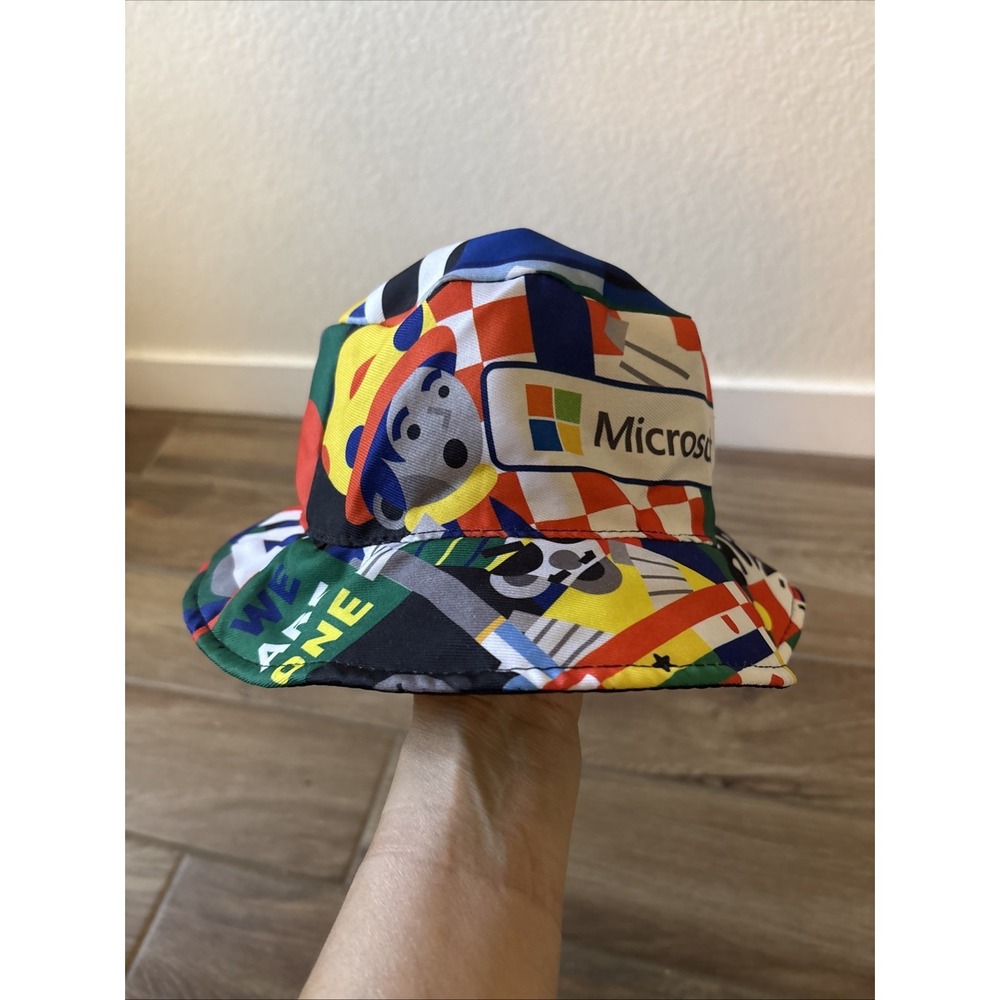 Rare MICROSOFT USA Bucket Fisherman Hat Cap We Believe We Are One More Rare